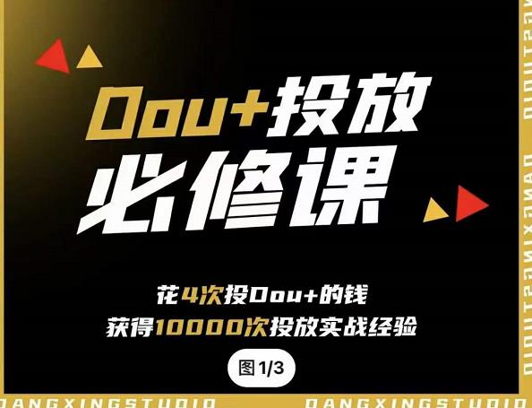 代同学DOU+投放训练营，用付费流量撬动大额自然流量，过得超额变现转化网创吧-网创项目资源站-副业项目-创业项目-搞钱项目创业联盟
