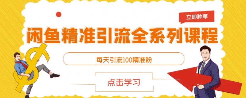 闲鱼精准引流全系列课程，每天引流100精准粉【视频课程】网创吧-网创项目资源站-副业项目-创业项目-搞钱项目创业联盟