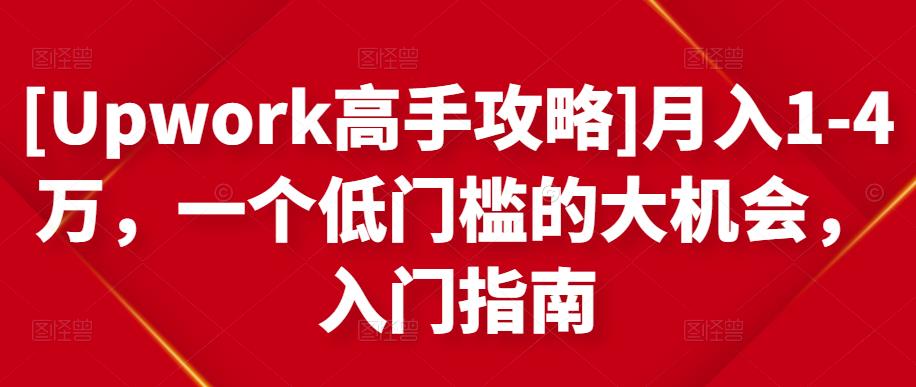 月入1-4万，一个低门槛的大机会，入门指南网创吧-网创项目资源站-副业项目-创业项目-搞钱项目创业联盟