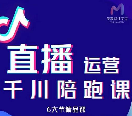 美尊-抖音直播运营千川系统课：直播​运营规划、起号、主播培养、千川投放等网创吧-网创项目资源站-副业项目-创业项目-搞钱项目创业联盟