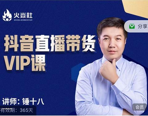 锤十八-抖音直播带货VIP课，专注直播带货有效盈利模式网创吧-网创项目资源站-副业项目-创业项目-搞钱项目创业联盟