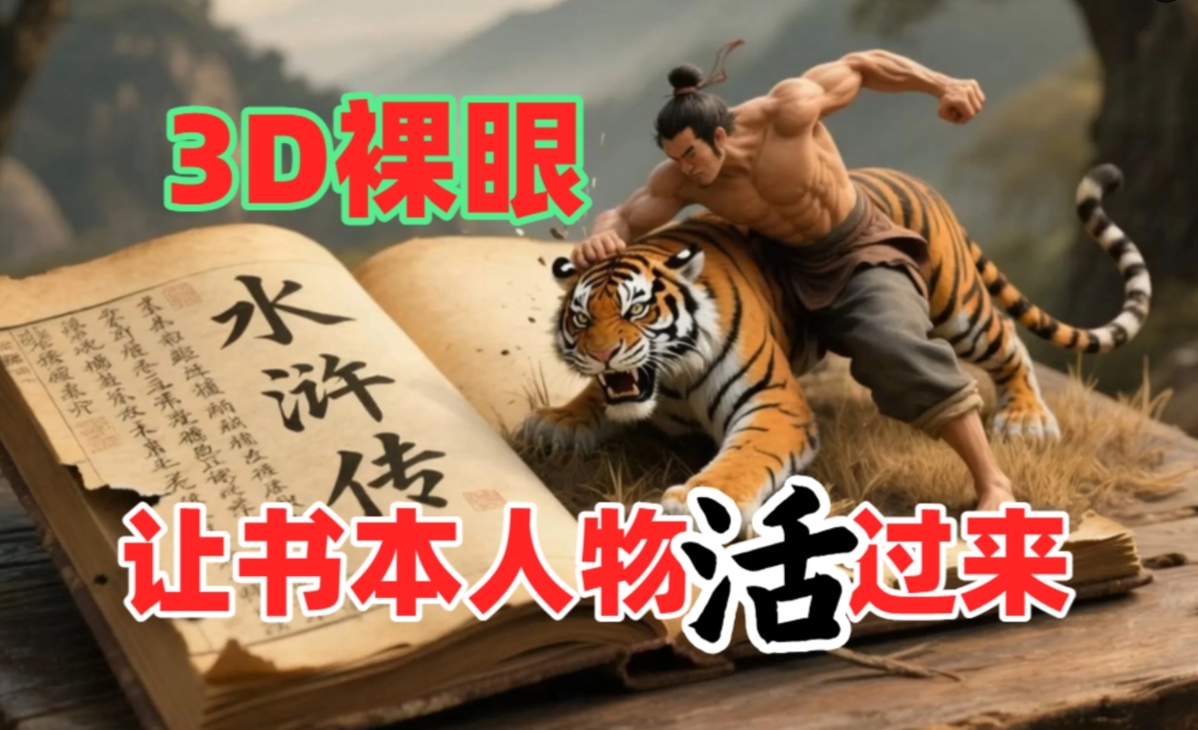 书本人物裸眼3D视频，一条视频收益过千，保姆级教程网创吧-网创项目资源站-副业项目-创业项目-搞钱项目创业联盟