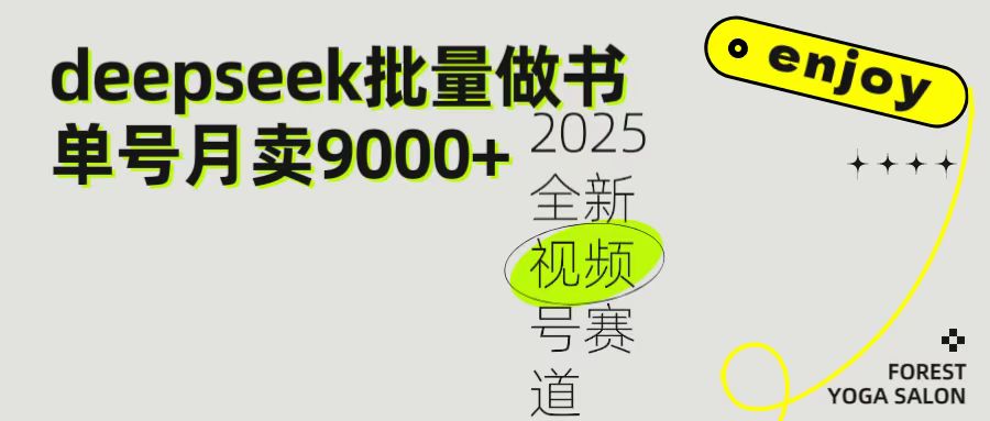 2025最新视频号项目 如何用Deepseek快速批量制作书单号 日入1000＋网创吧-网创项目资源站-副业项目-创业项目-搞钱项目创业联盟